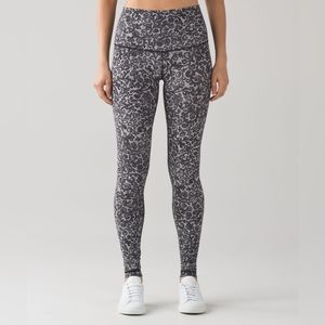 Lululemon Wunder Under Pant (Hi-Rise) Mini Cinder Lace White Black 💫 RARE STYLE